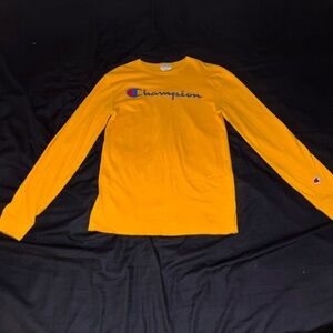 Champion Long Sleeve Tee in Yellow